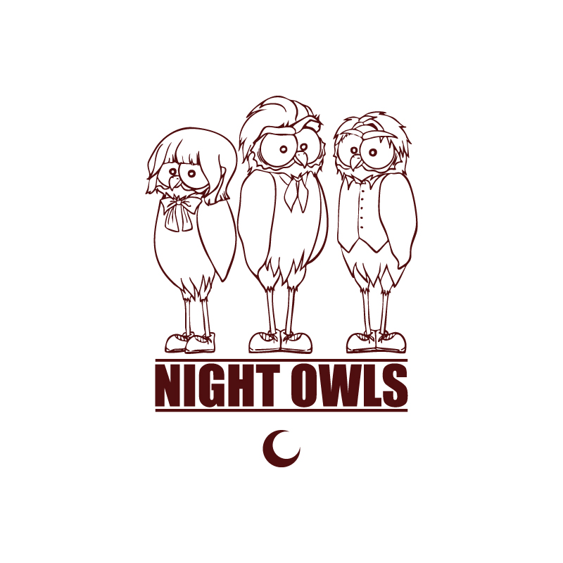 KEN LLOYDの"Night Owls" Tシャツ(オーバーサイズ)